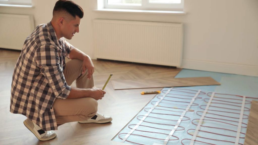 solar powered electric underfloor heating system