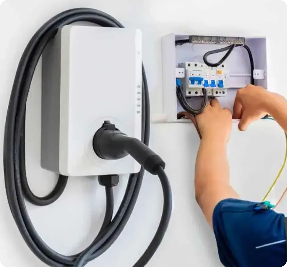 Electric vehicle charging station installation
