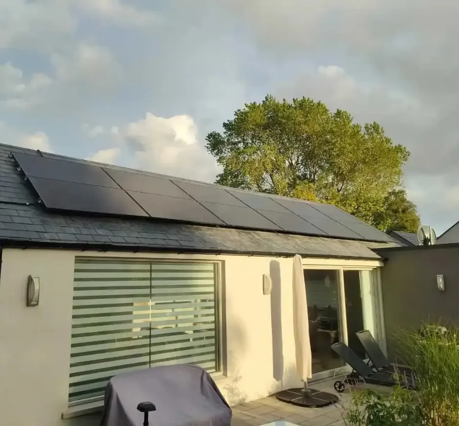 Solar panels on a residential roof.