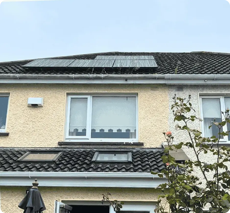 Solar panel on the roof on the house