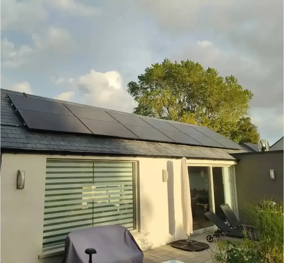 Solar Panel on the roof on the country side