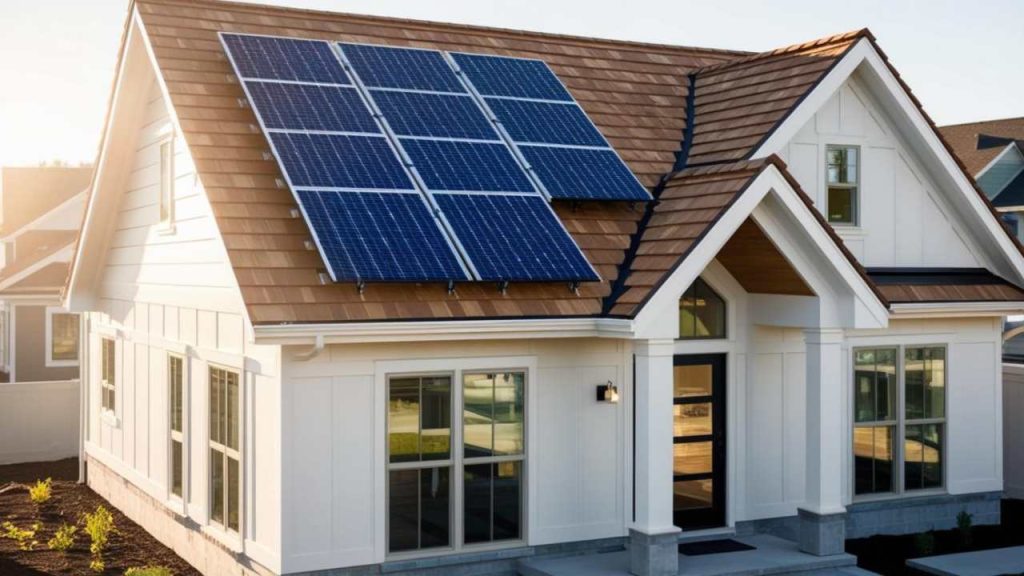 solar panels to power a large home