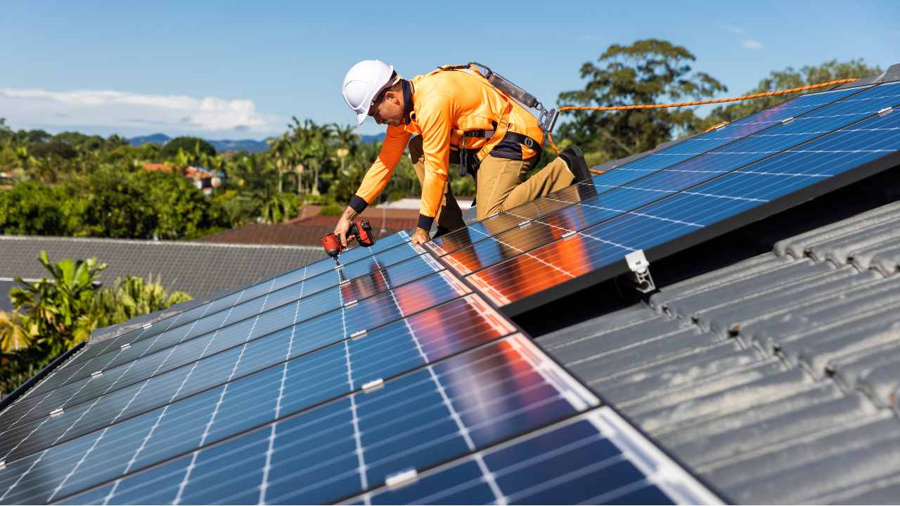 Solar panels on Irish home